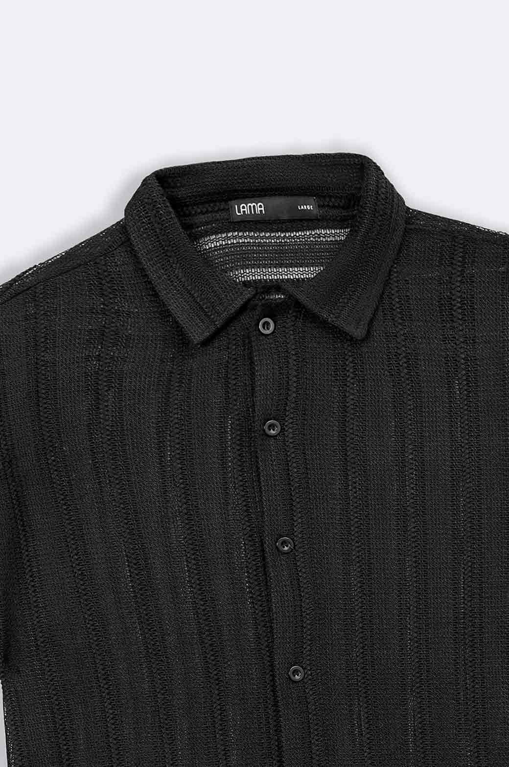 TEXTURED CROCHET SHIRT