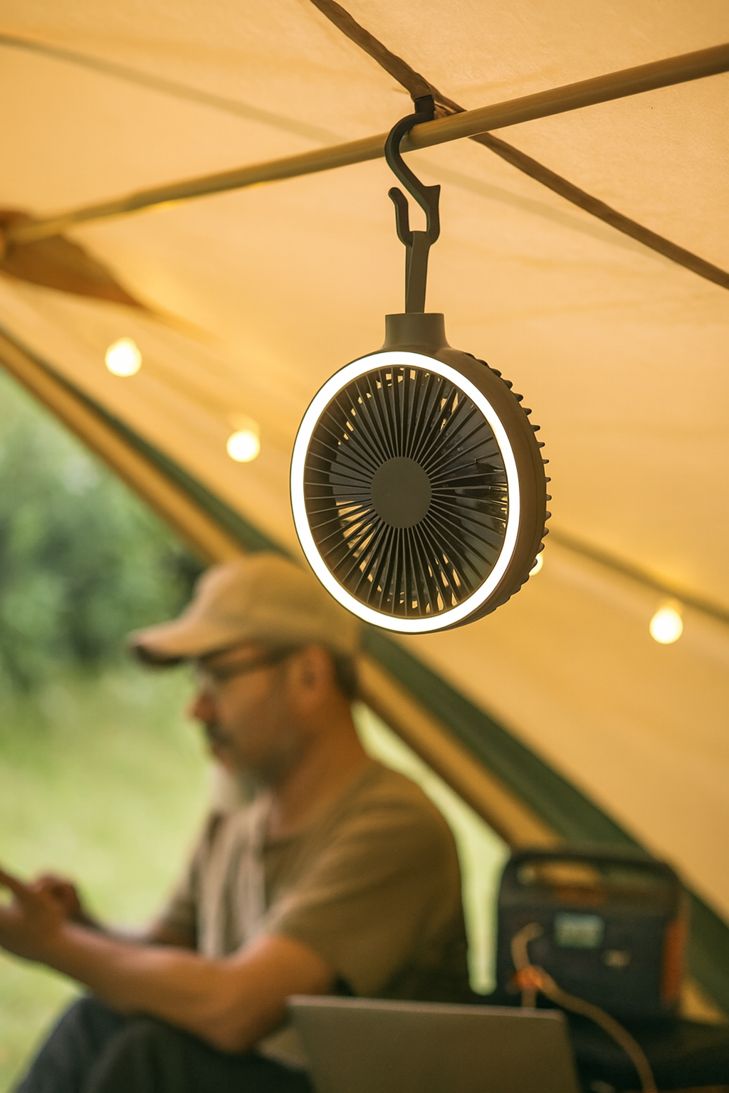 BreezeCore™ 3 in 1 Rechargeable Camping Fan