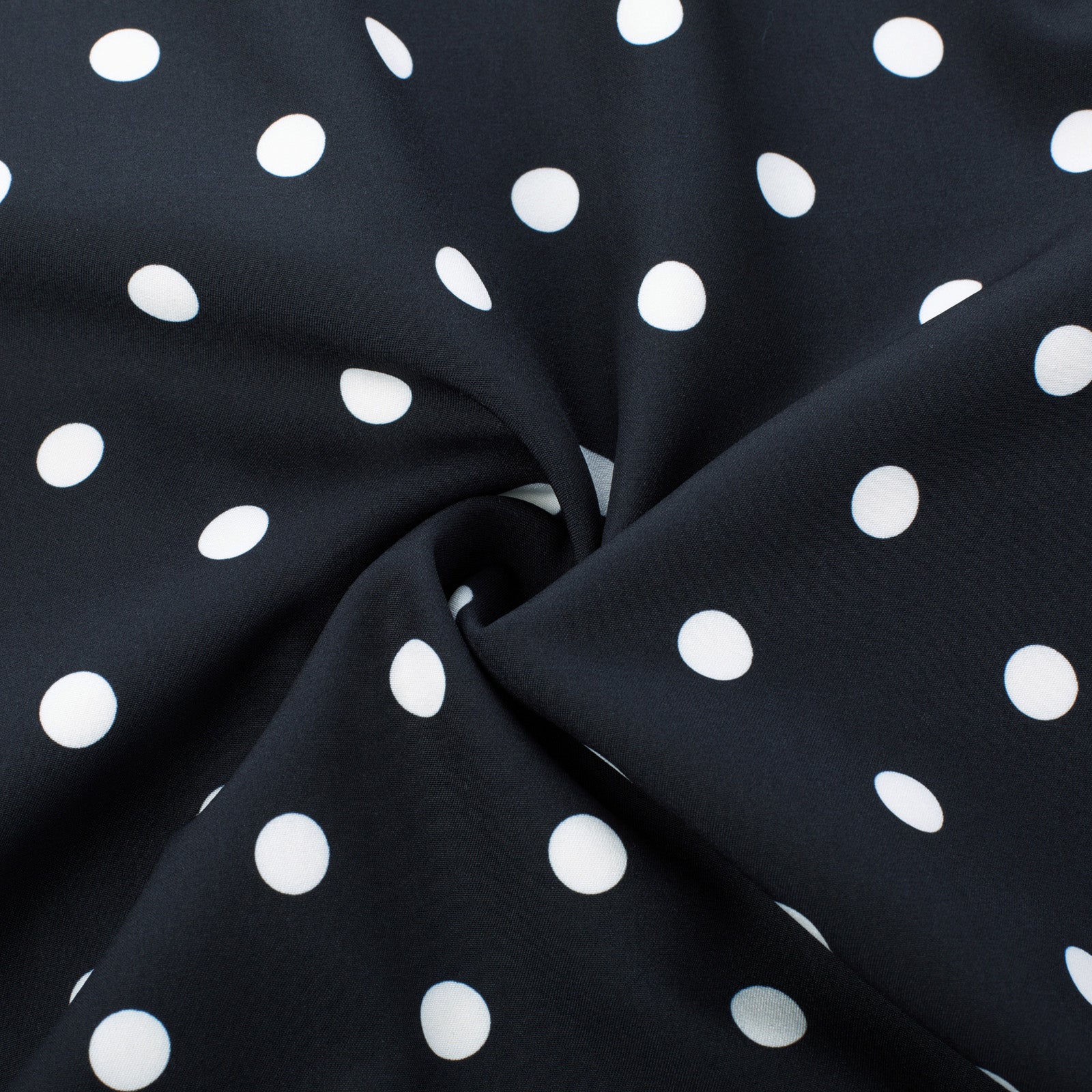 Vintage Polka Dot Patterns Cottagecore Cocktail Dresses Square Neck Puff Sleeve Dress with Pockets