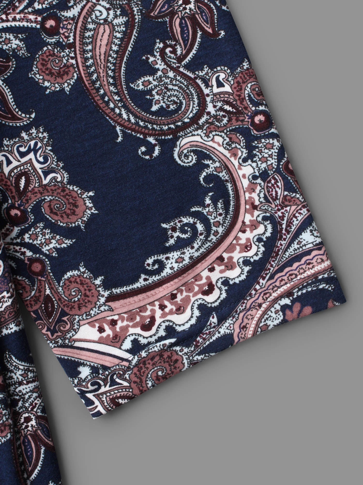 Wrap Hem Bandana Floral Dress