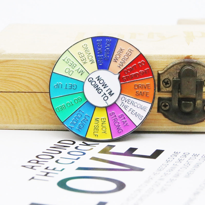 Rotating Wheel Brooch