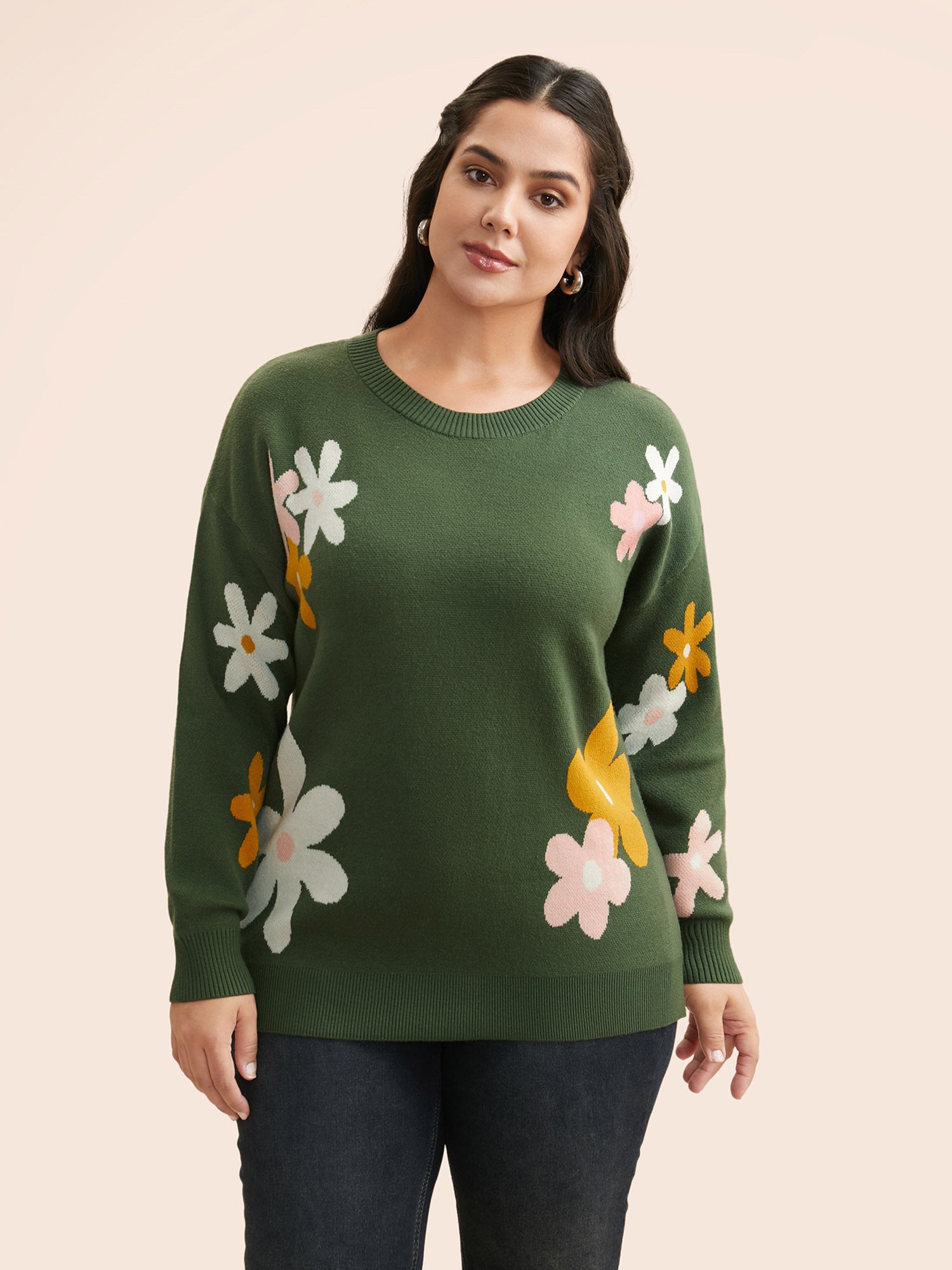 Supersoft Essentials Floral Crew Neck Pullover