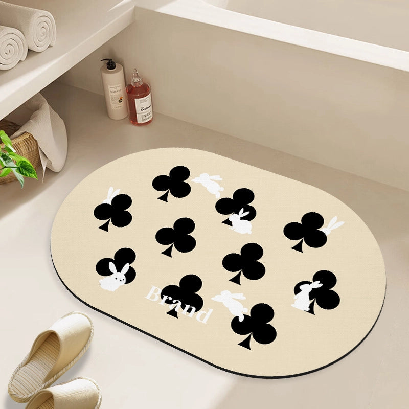 Casual Elegant Geometric Heart Shape PVC Carpet Bathing