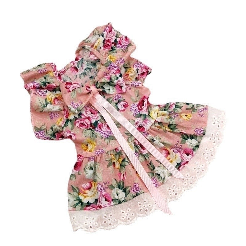 Cute Cotton Flower Bow Knot Pet Clothing