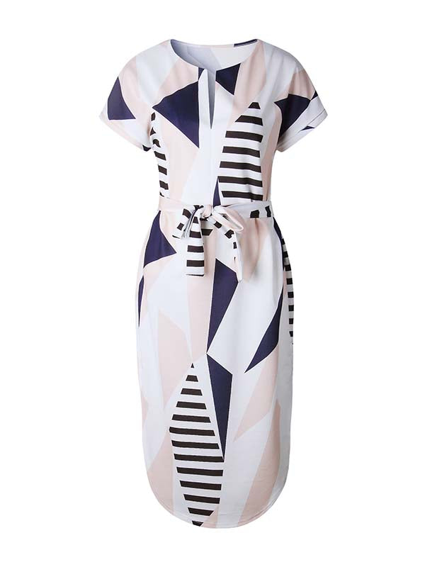 Trendy Printed Asymmetrical Dress