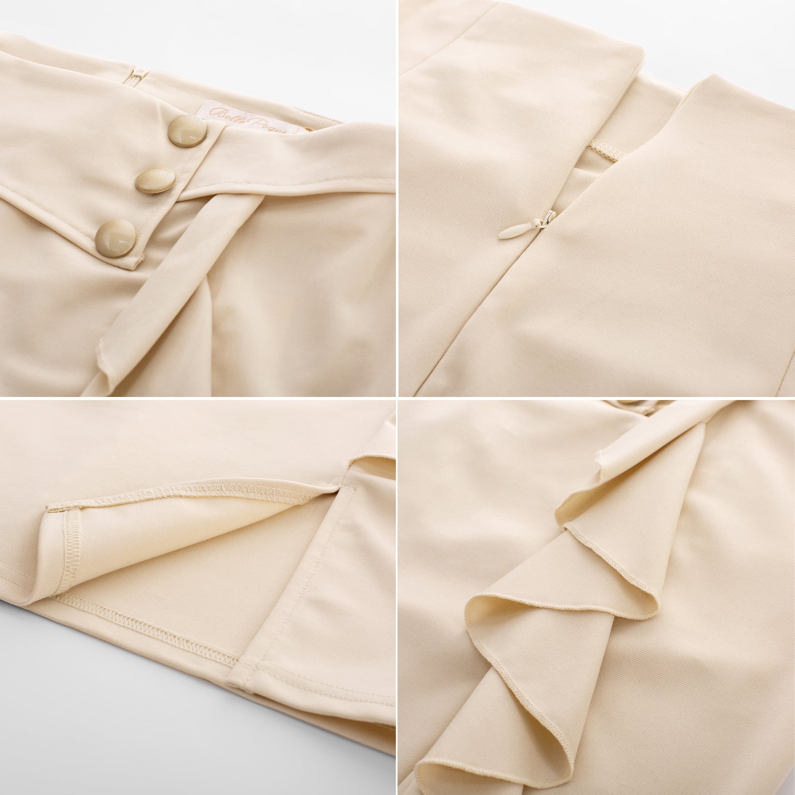 Front Slit Skirt High Waist Ruffle Decorated Bodycon Skirt