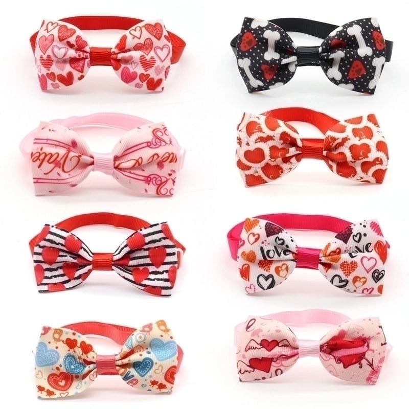 Valentine's Day Pet Cat Dog Heart Shape Bow Tie Pet Supplies