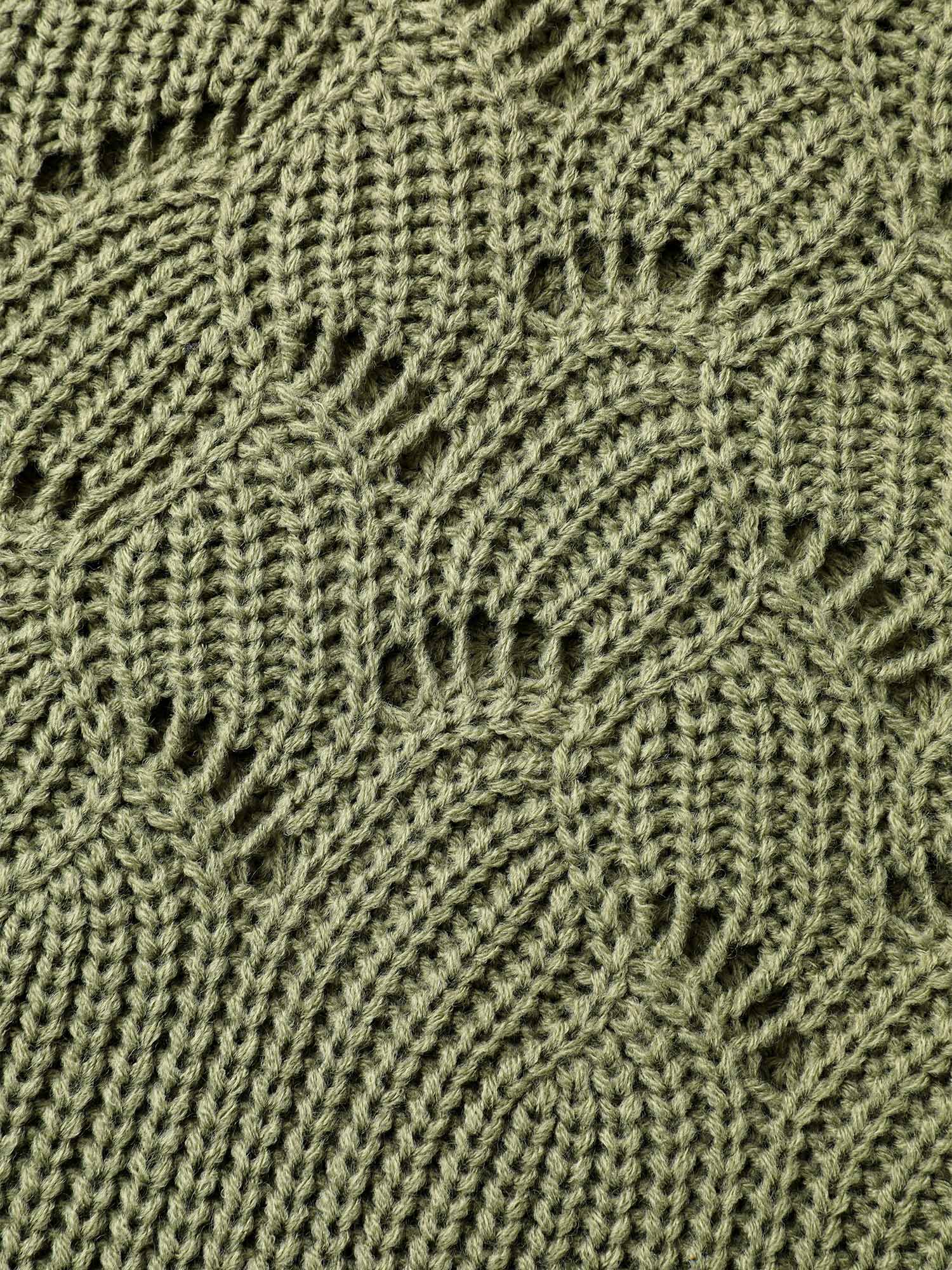 Textured Cut-out Balloon Sleeves Pullover