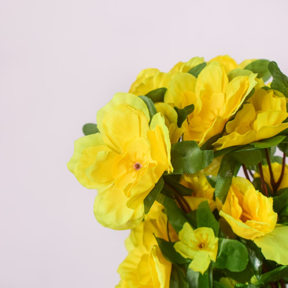 Camellia Flower Bouquet Yellow Set Of 2