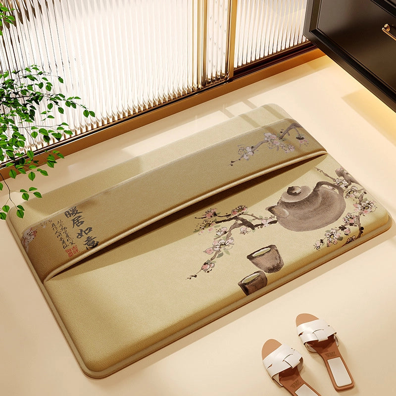 Casual Solid Color Polyester Fiber (polyester) Carpet Bathing