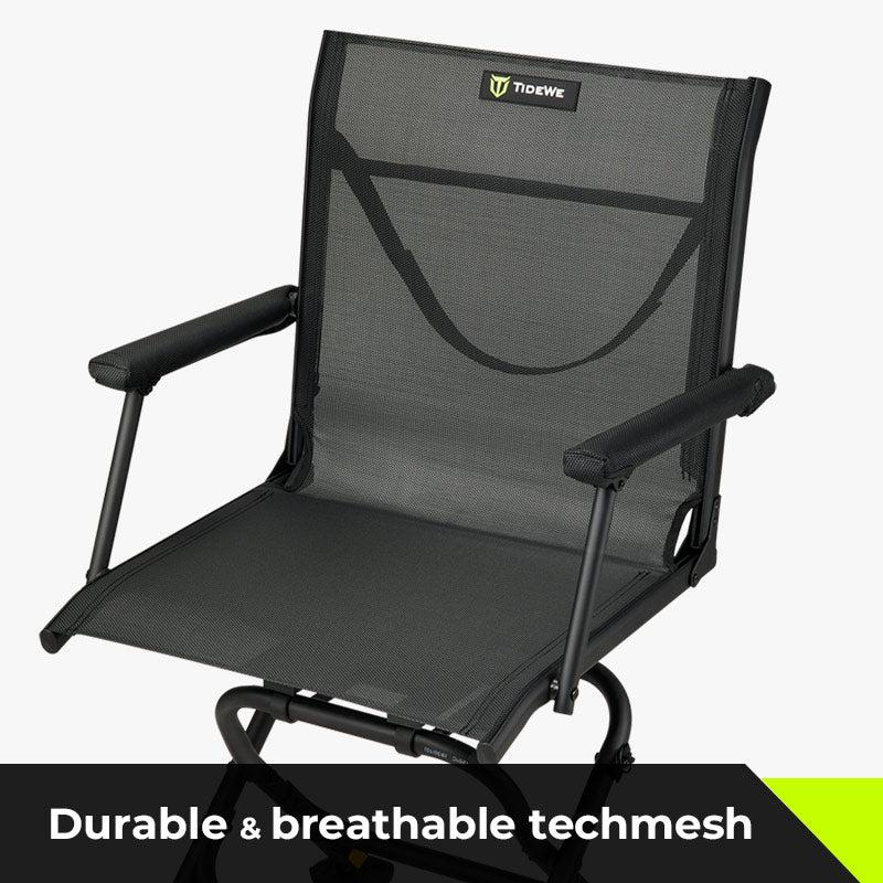 Heated Hunting Chair Adjustable Height 360° Swivel Blind Chair with Battery & Detachable Seat Cove (Buy One Get One Free-Get Two PCS)Limited-time Offer