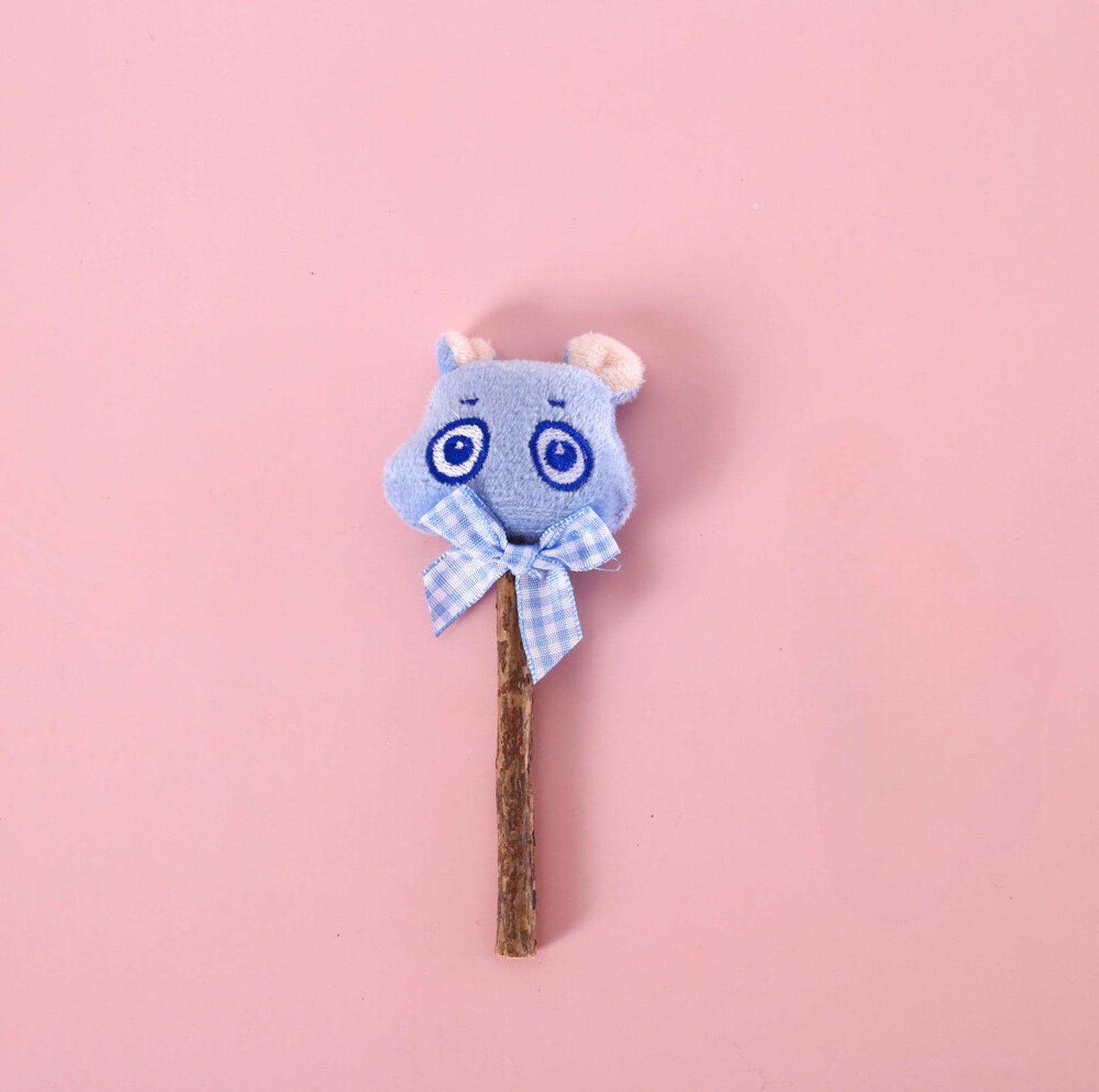 Polygonum Stick Cat Toys - Plush Cartoon Design