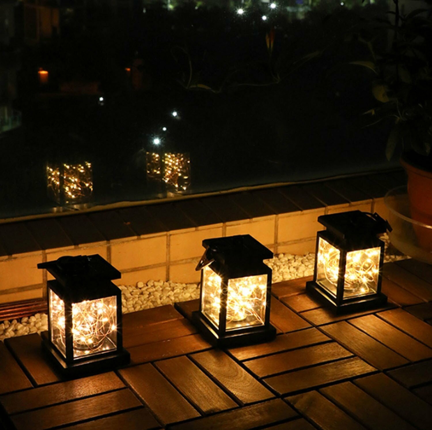Candle Effect Solar Hanging Lantern