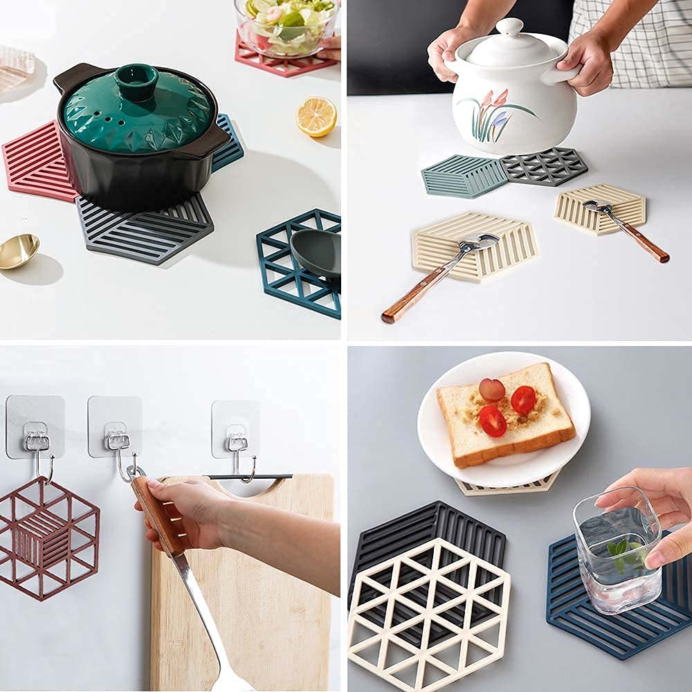 1Pc Silicone Insulation Placemat. Insulated Mats For Kitchen Pans. Pot Holders. Counter Mat