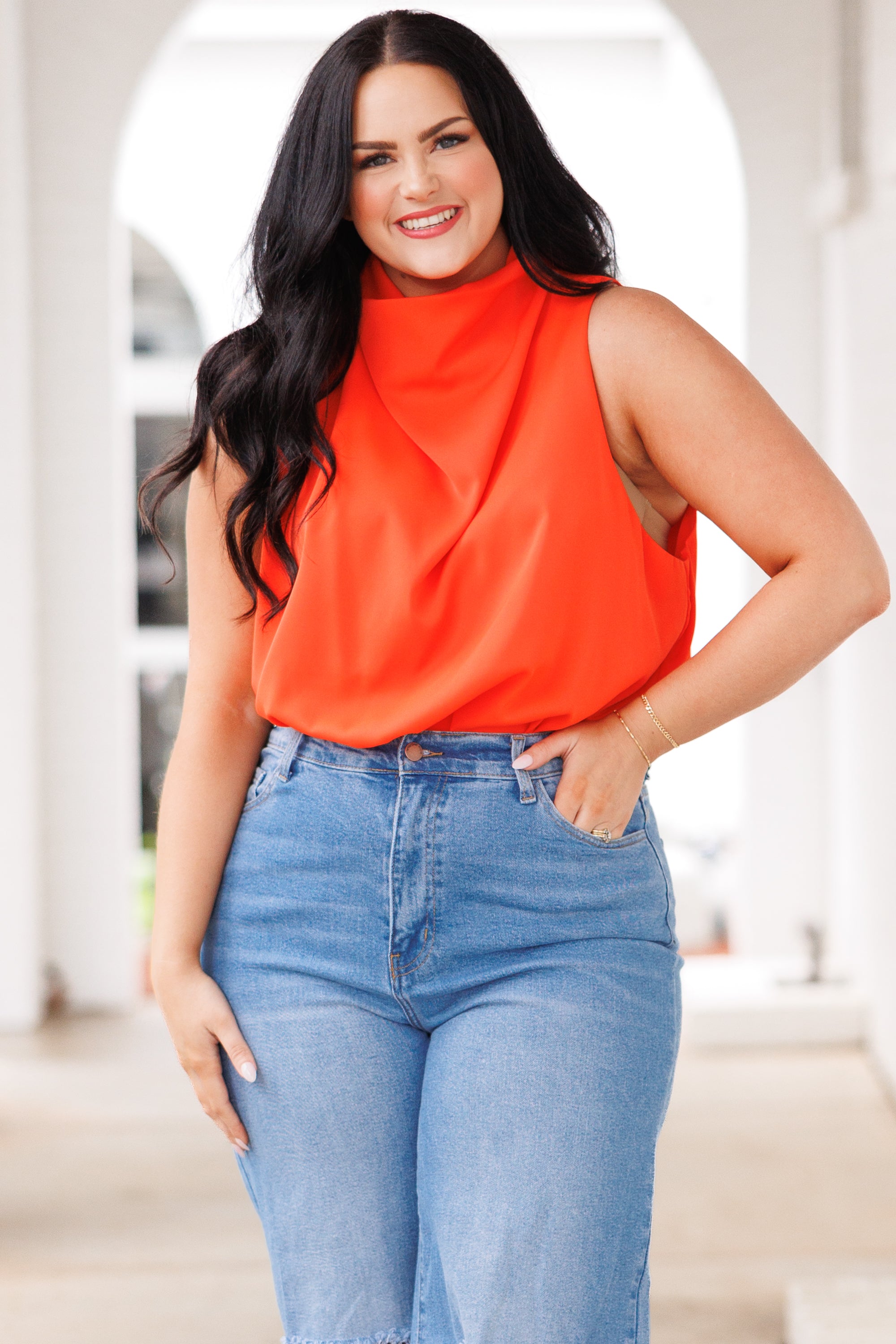 Even Better Times Top. Orange