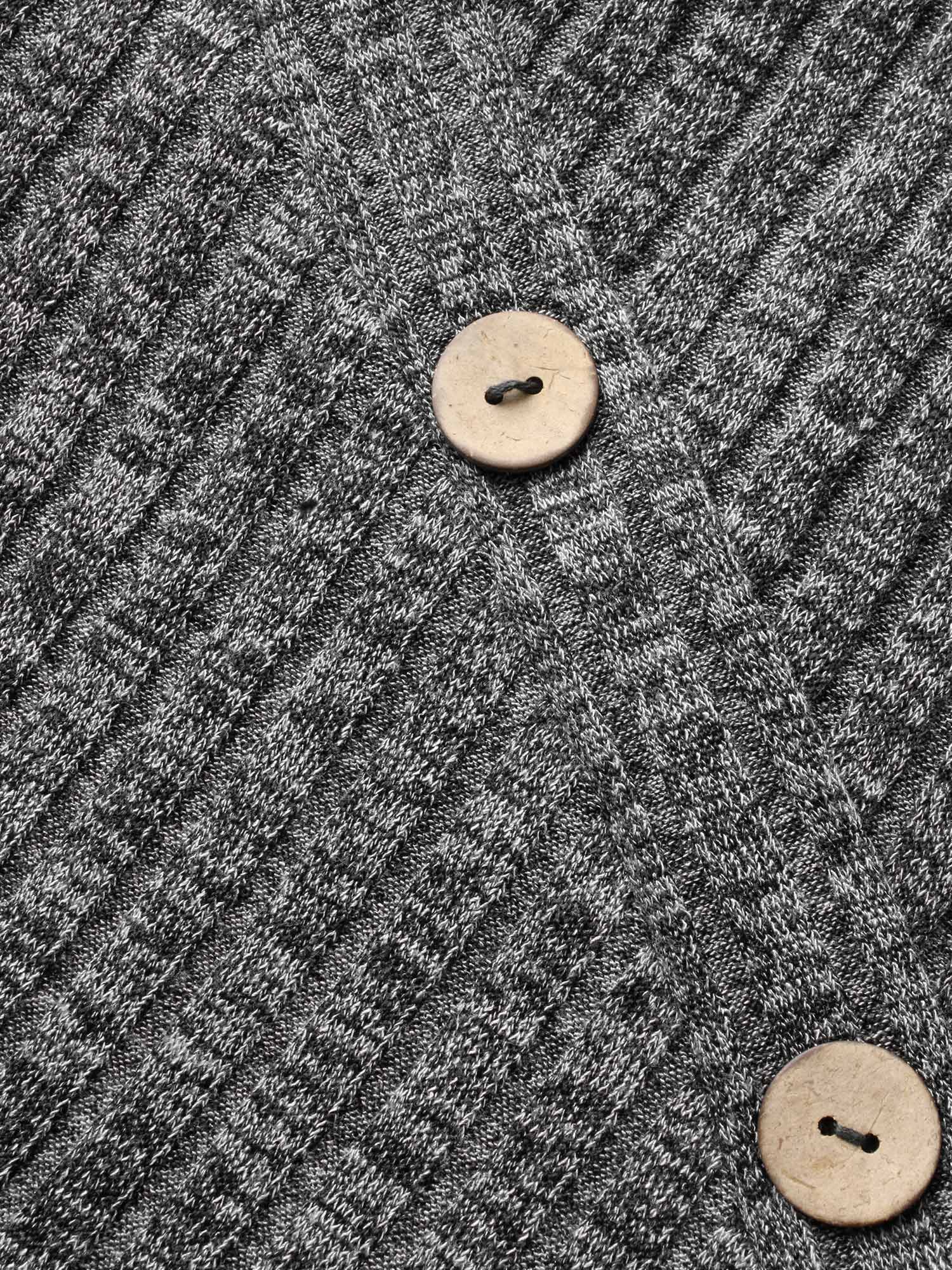 Plain Rib Knit Button Detail Jumpsuit