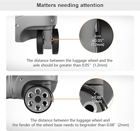 8 Pcs Luggage Compartment Wheel Protection Cover