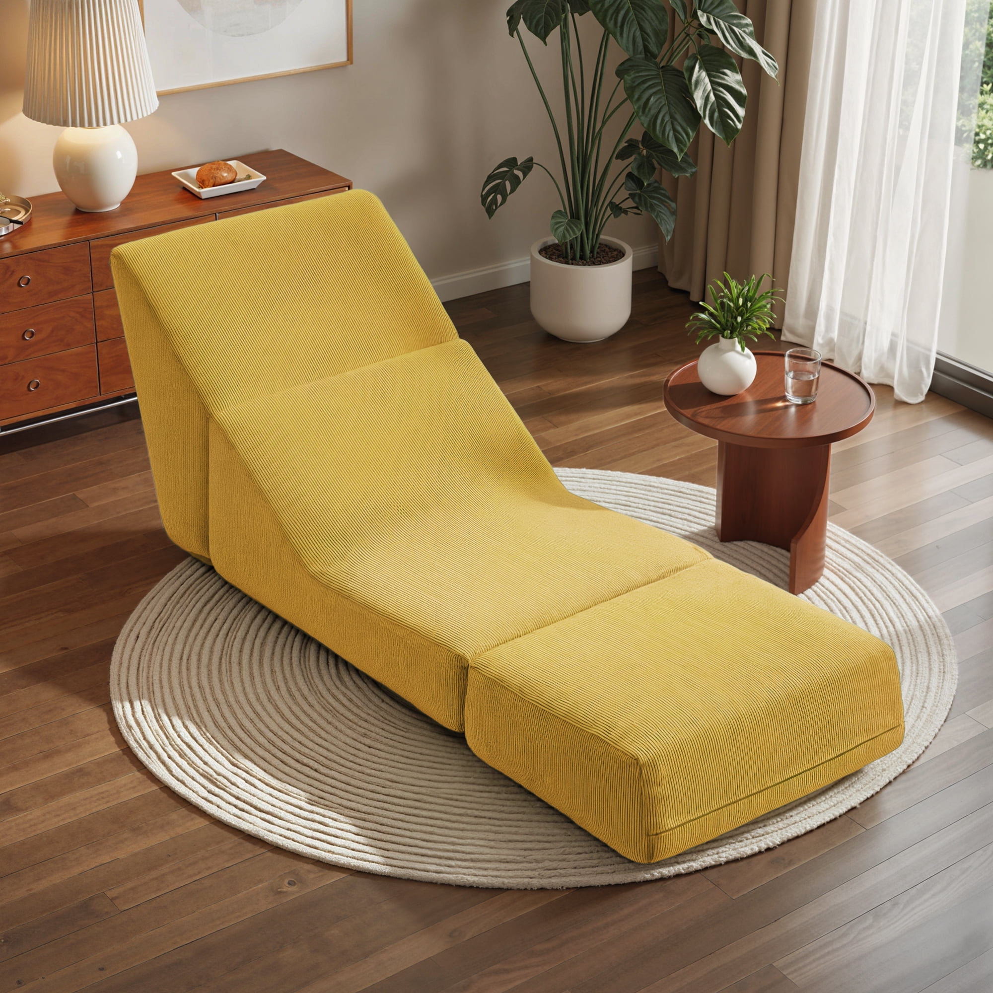 Folding Sofa Bed, 3 in 1 Convertible Sleeper Chair, Floor Couch with Back Support, Single Chair Bed for Living Room