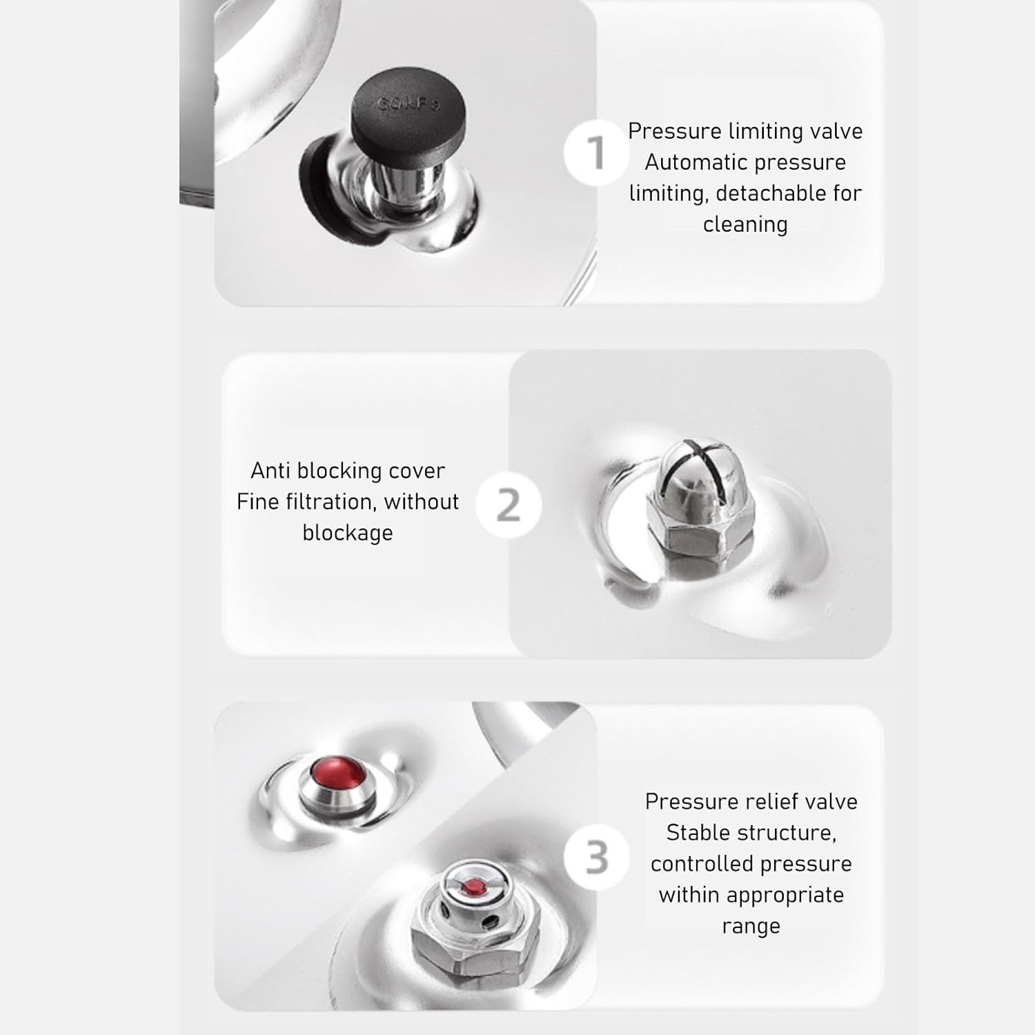 Pressure Cookers, Stainless Steel Pressure Cooker Slow Cooker High Speed Stove Top Pressure Cooker Instant Fast Cooking Pot (7L)