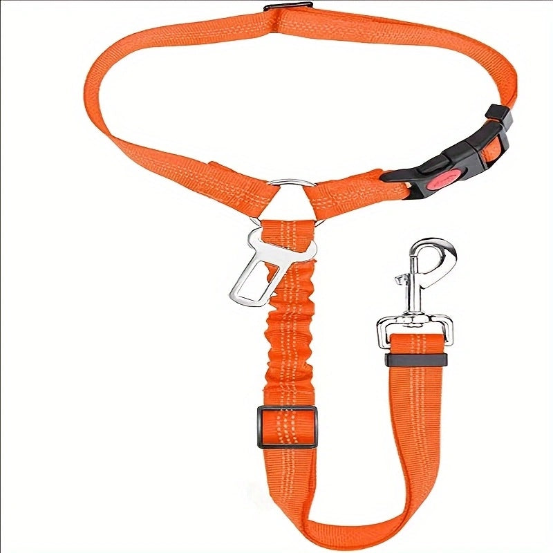 Pet Car Seat Belt Traction Rope Hot Picking Dog Rope Retractable Large Dog Ring Buckle Dog Chain Nylon