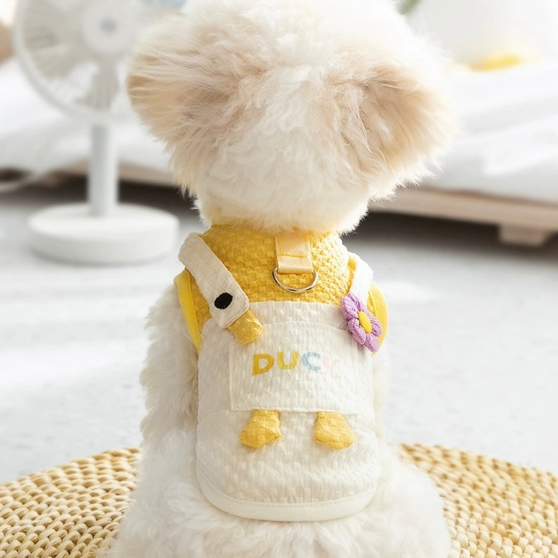 Chicken Duck Pattern Dog Harness Vest