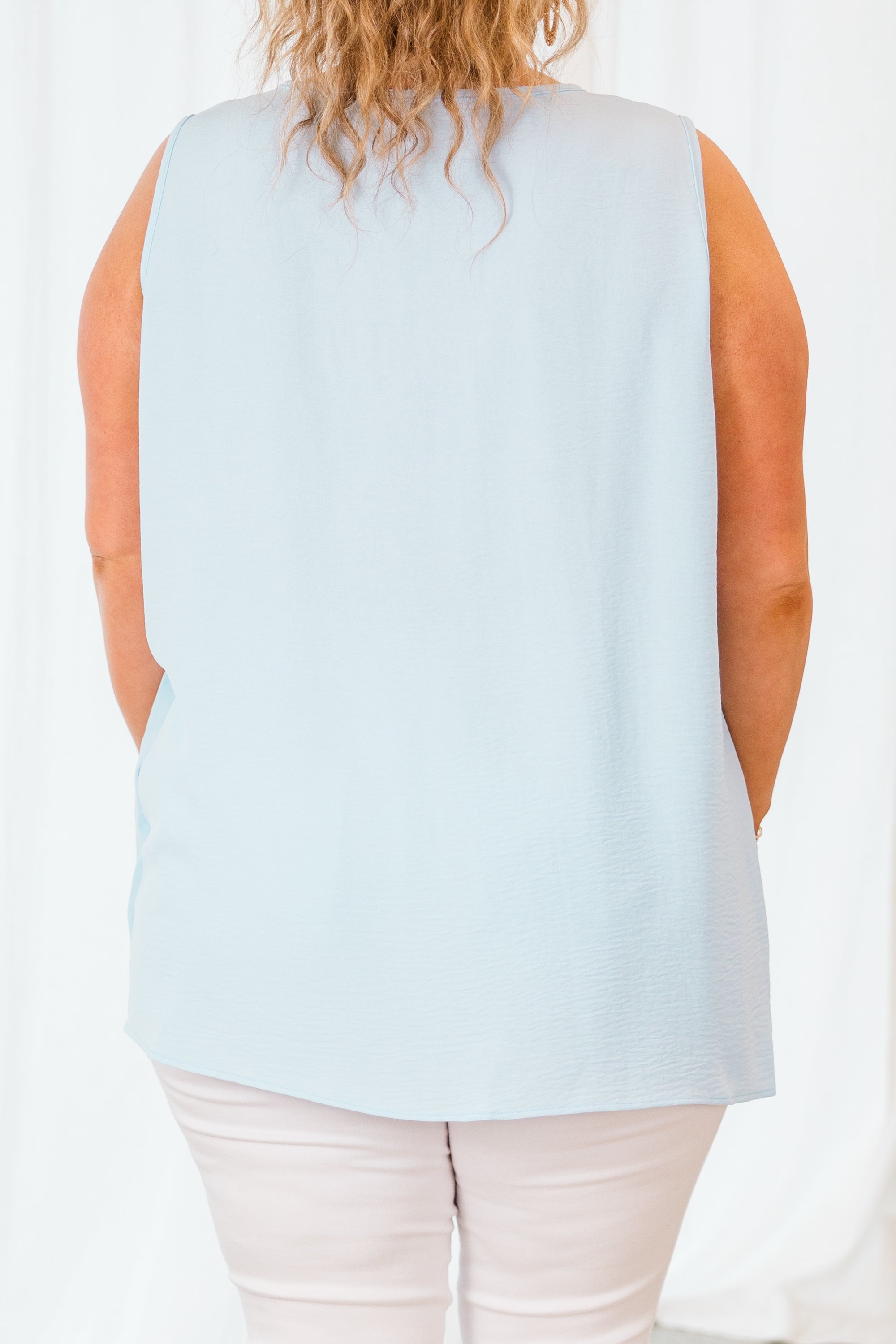Workin' For The Weekend Top. Sky Blue