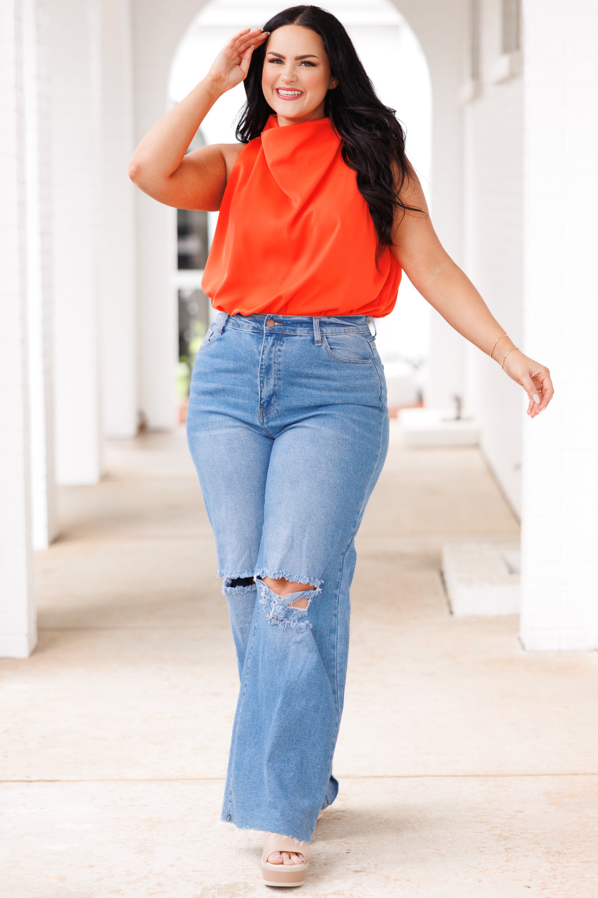 Even Better Times Top. Orange