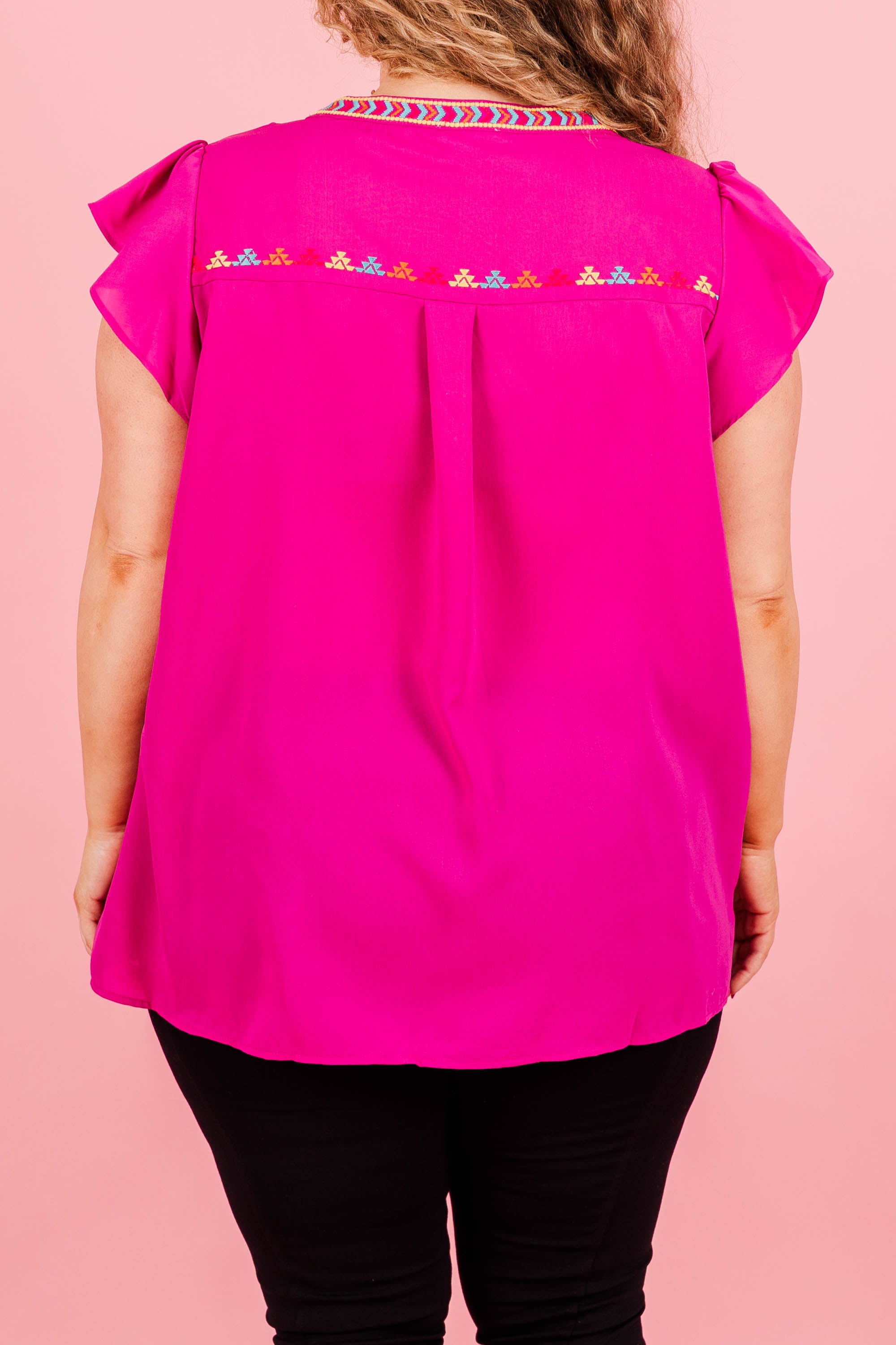 Miss Know It All Top. Magenta