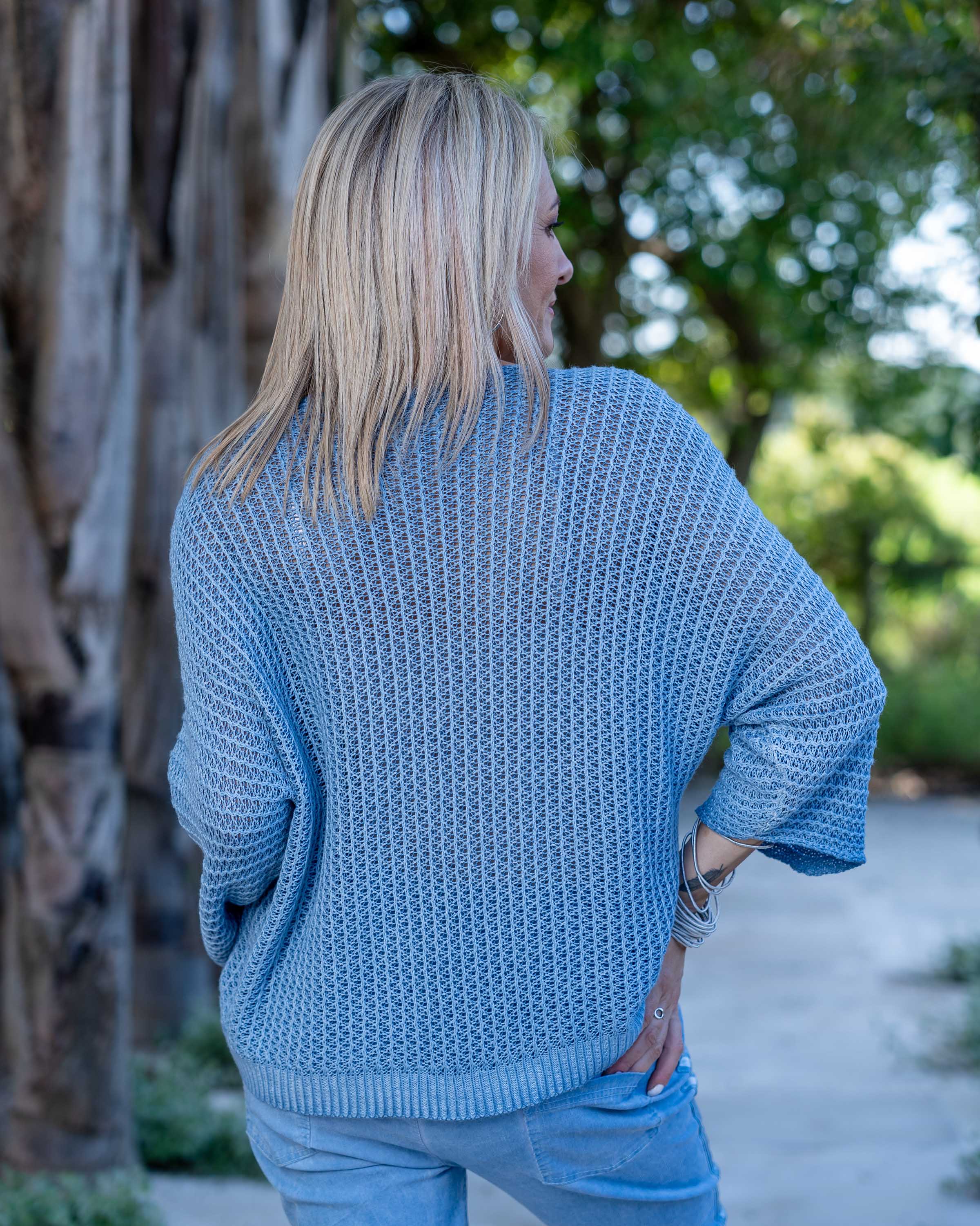 Sweetheart Stitch Knit | Blue