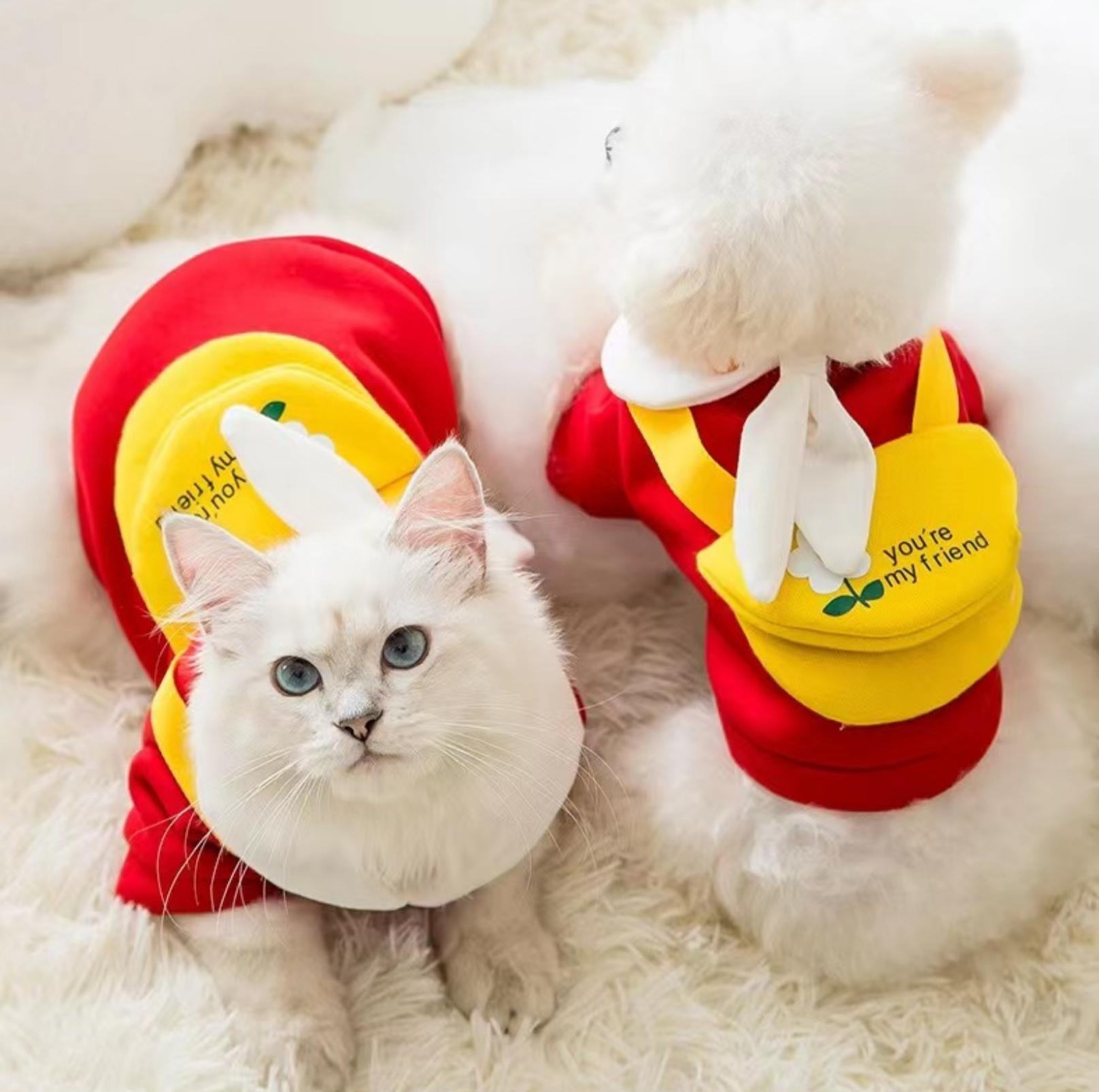 Cute Cartoon Pet Sweater with Crossbody Bag