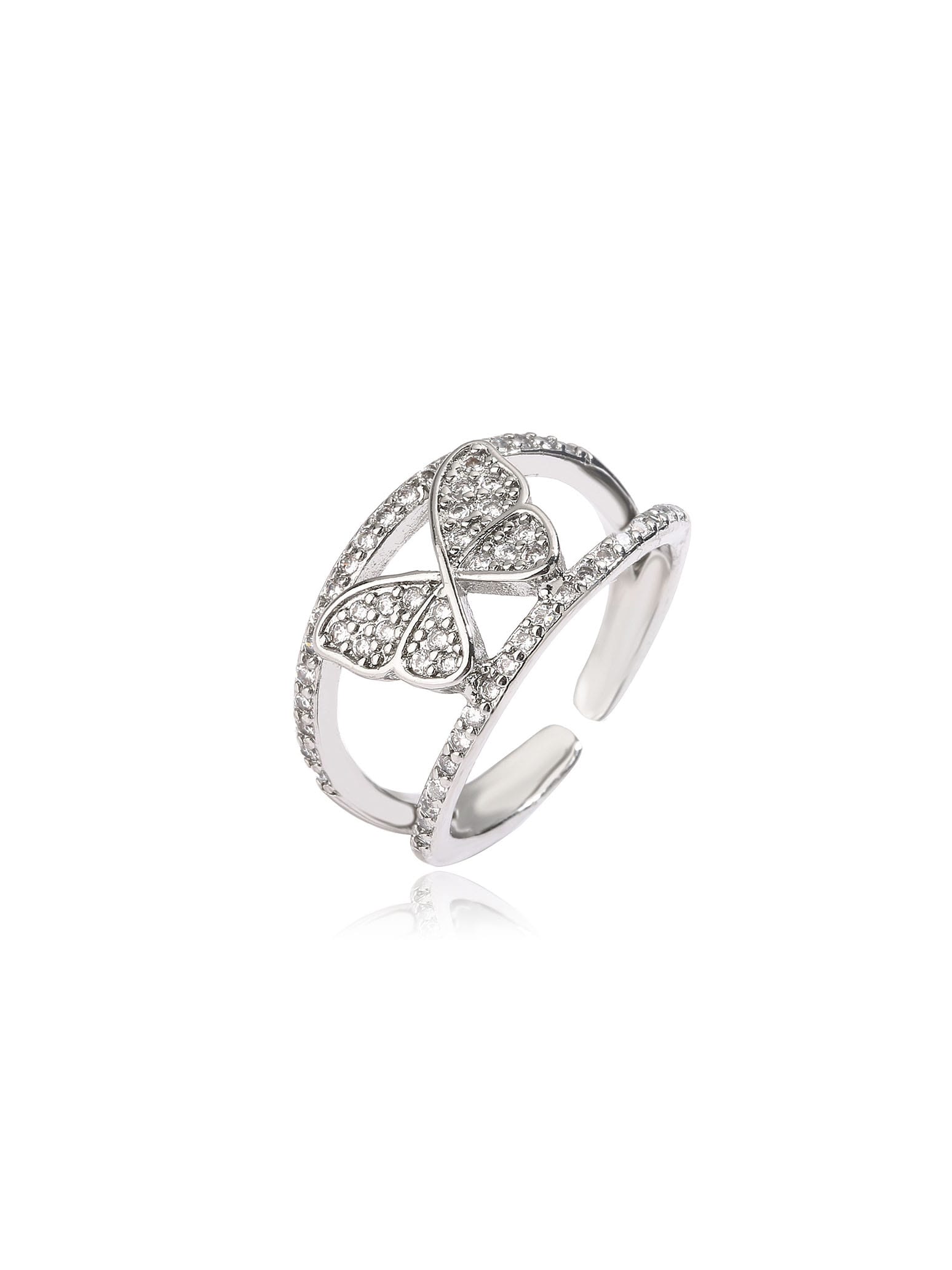 Cubic Zirconia Butterfly Ring