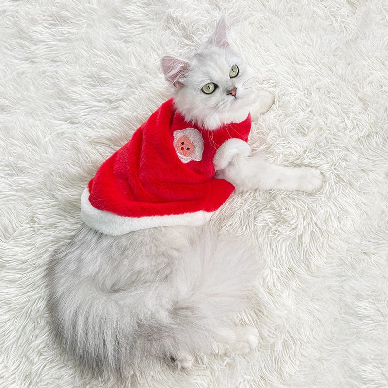 Cute Rabbit Plush Solid Color Pet Clothing