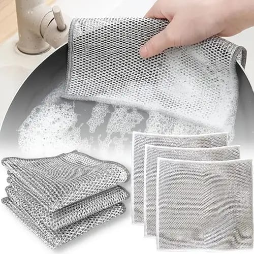 Multipurpose Wire Dishwashing Rags for home & kitchen ( Pack of 4. 8 and 12)