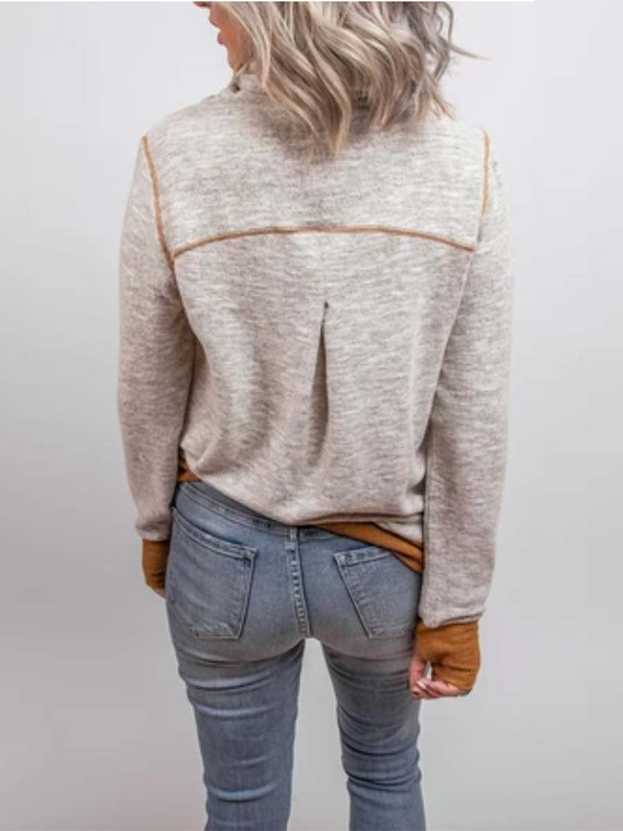 Piled Collar Sweatshirt