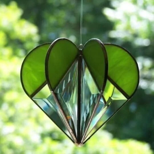 🔥 Stained Heart-shaped Suncatcher