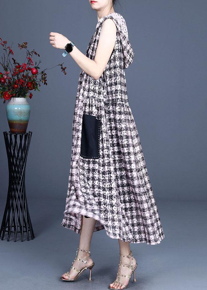 Fine Khaki Hooded Casual Summer Loose Coat Sleeveless