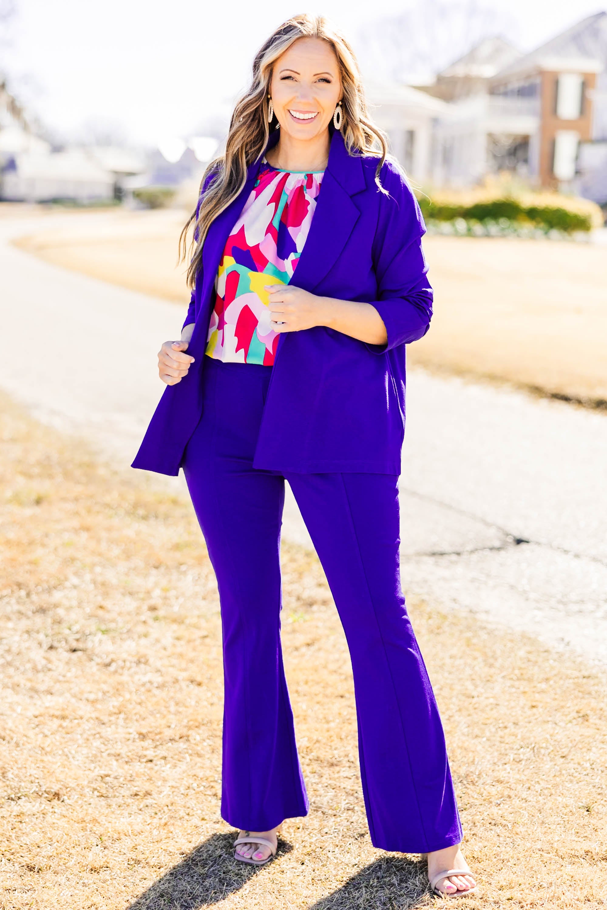 Deep Dive Flare Pants. French Royal