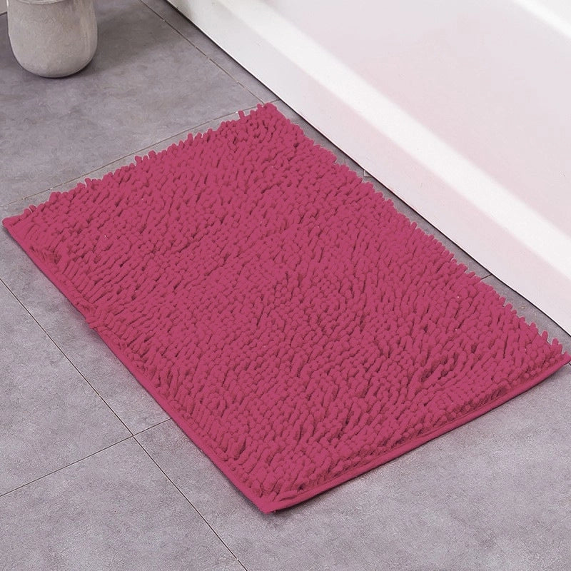 Fashion Solid Color Polyester Floor Mat