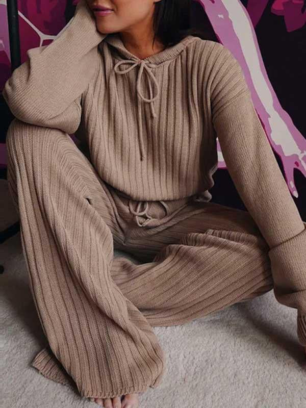 Loose Hooded Two Sets