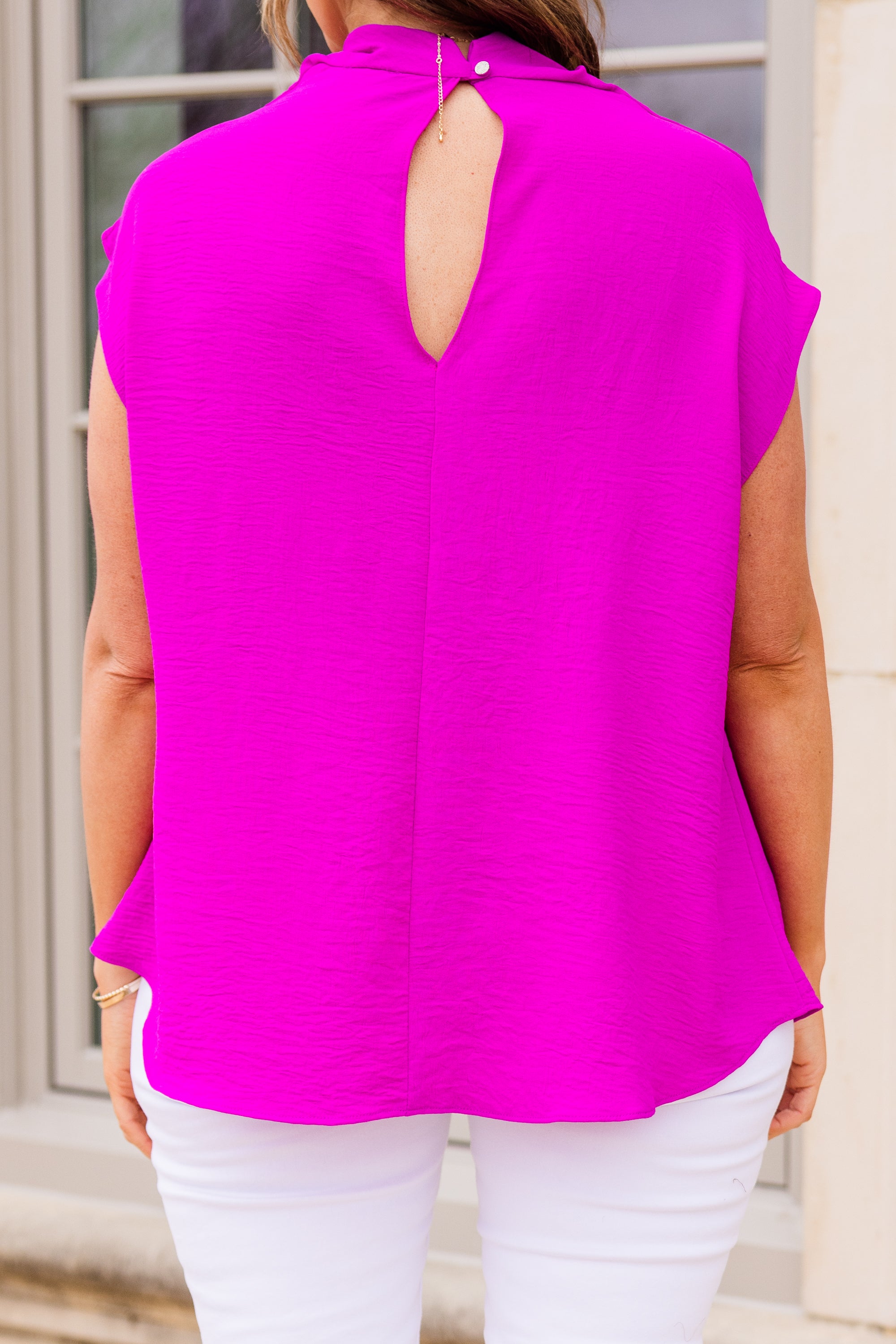 Without A Second Thought Top. Magenta