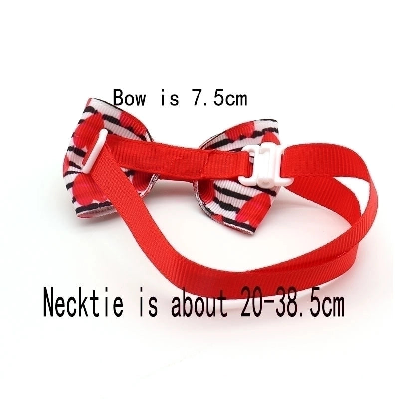 Valentine's Day Pet Cat Dog Heart Shape Bow Tie Pet Supplies