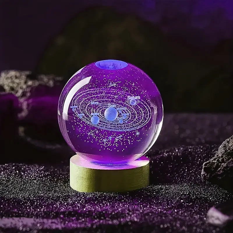 3D Galaxy Crystal Ball Night Lamp.