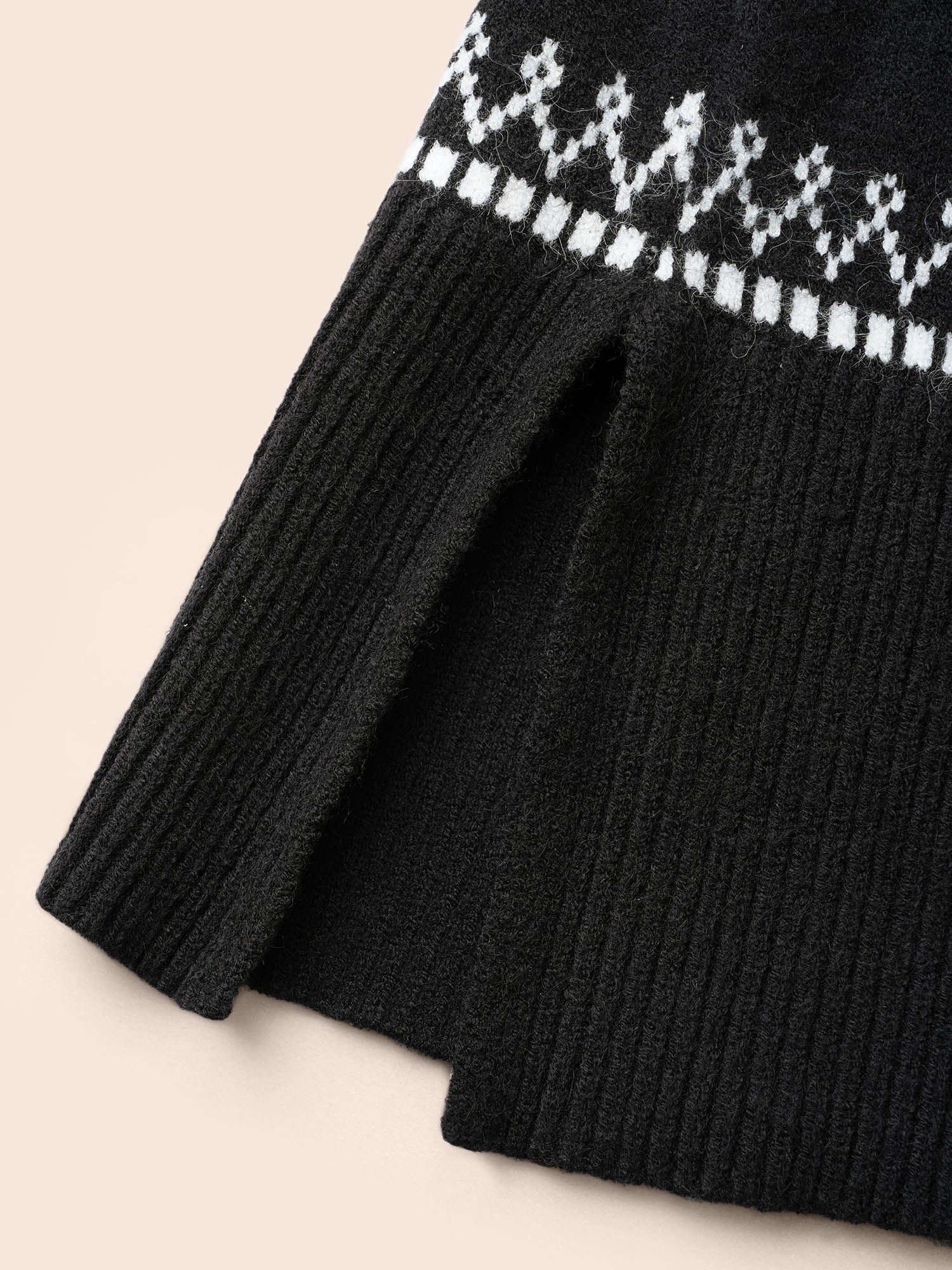 Supersoft Essentials Geo-embroidery Fair Isle Fitted Sweater Dress