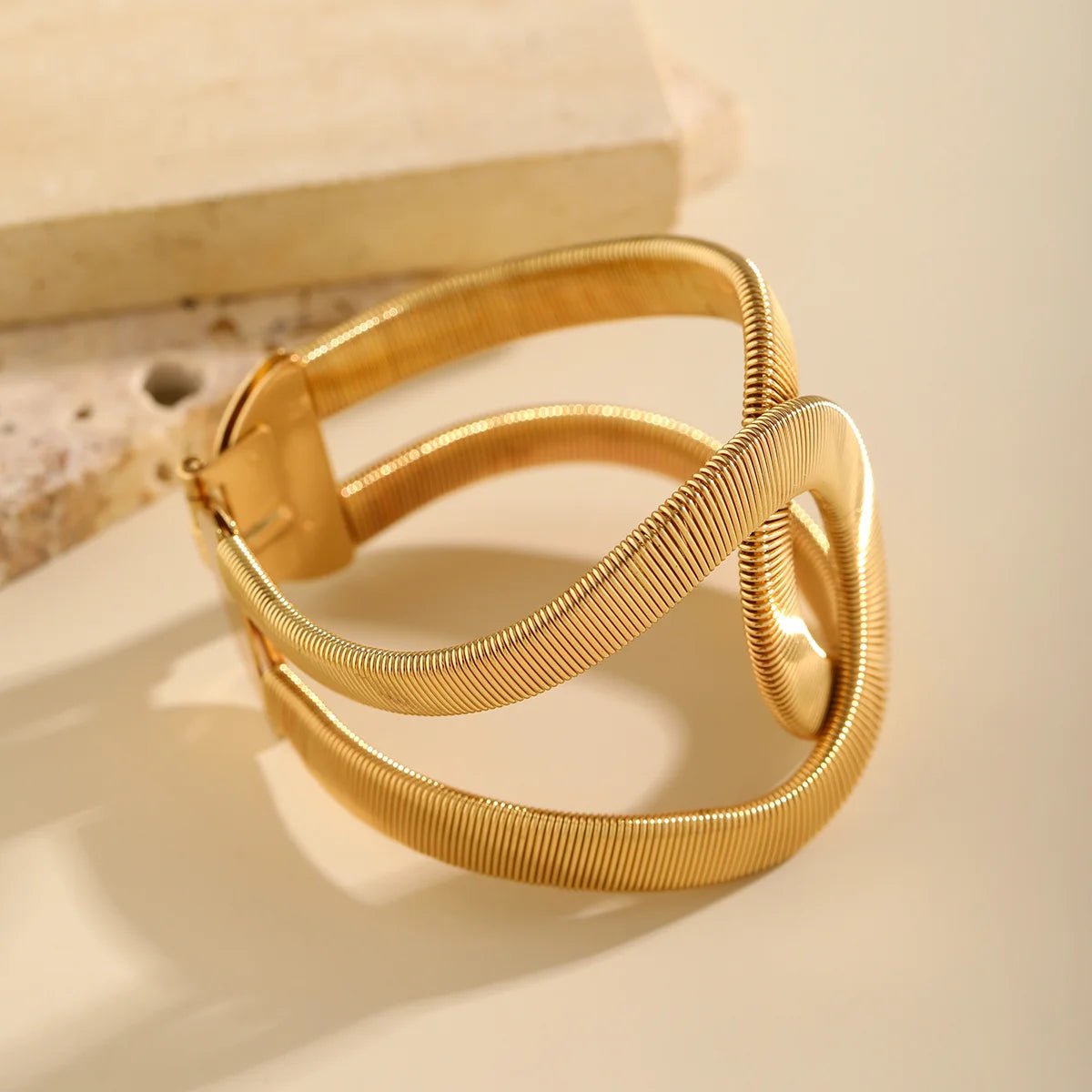 Chunky Spiral Cuff Bracelet