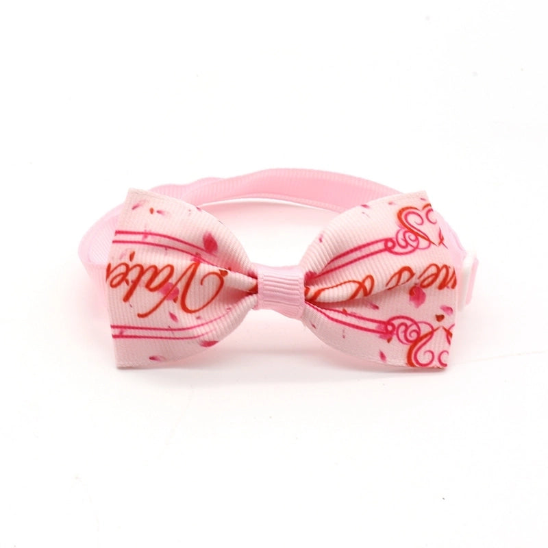 Valentine's Day Pet Cat Dog Heart Shape Bow Tie Pet Supplies