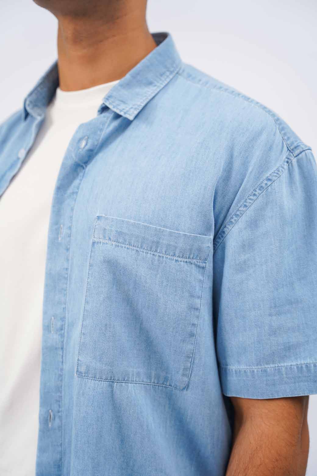 DENIM SHIRT WITH POCKET