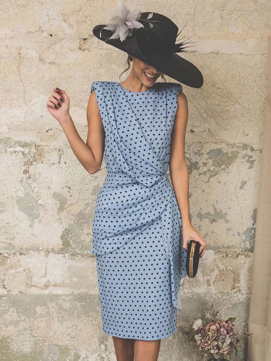 Sexy Dot Sleeveless Hip Dress