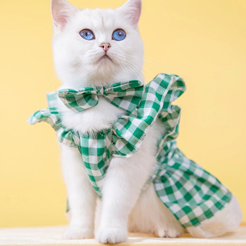 Cute Cotton Flower Bow Knot Pet Clothing