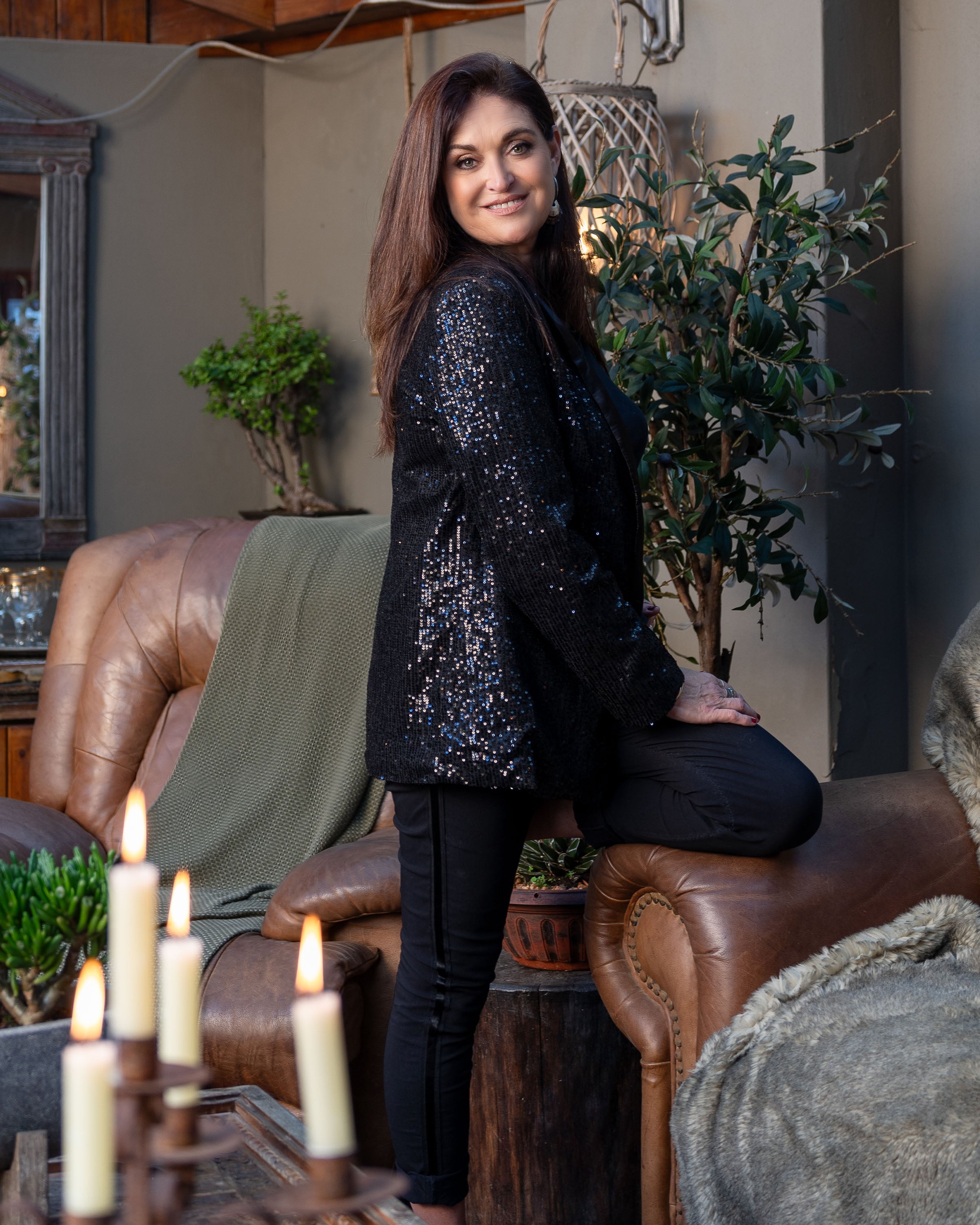 Starry Night Sequin Jacket | Black