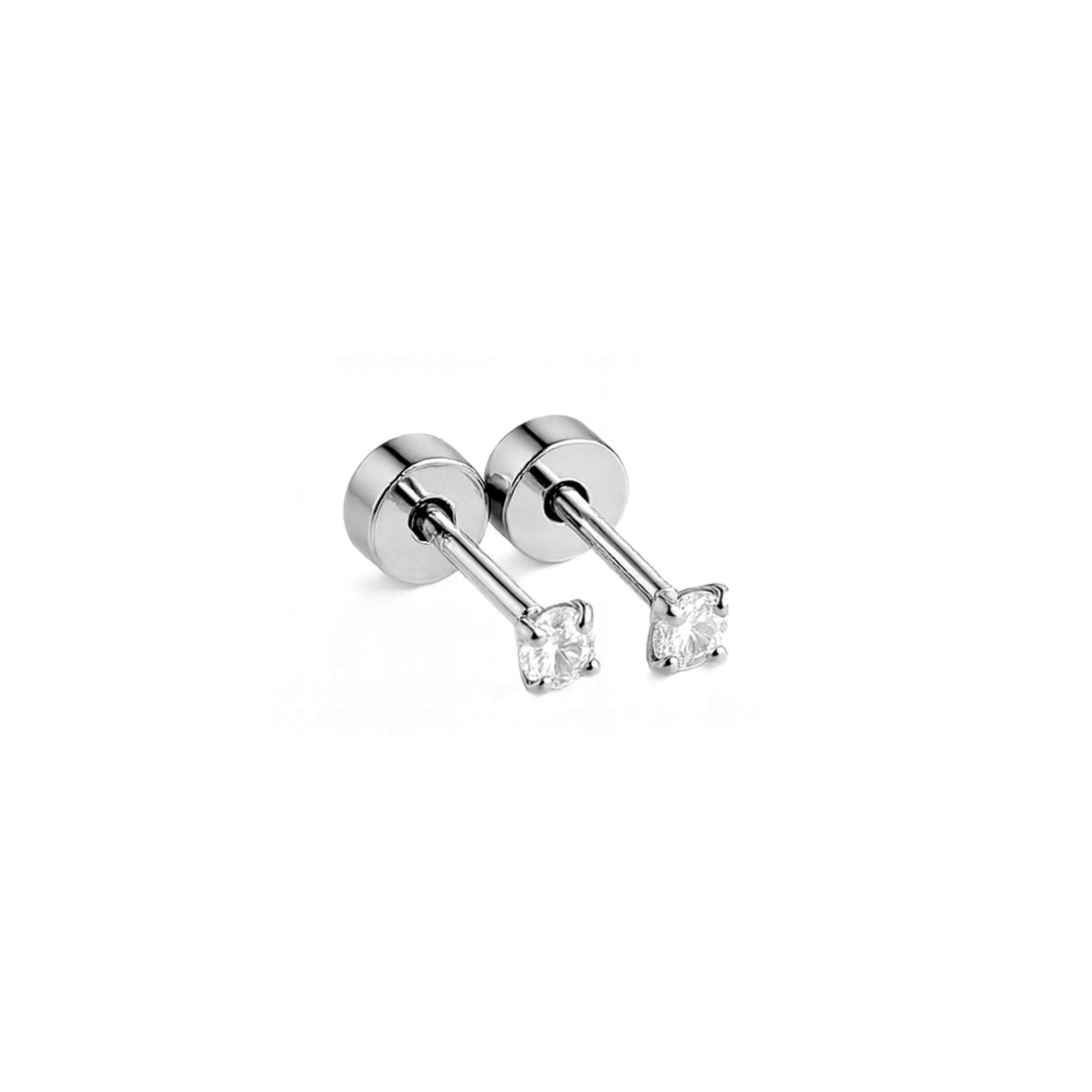 2mm Mini Diamond style studs - Silver
